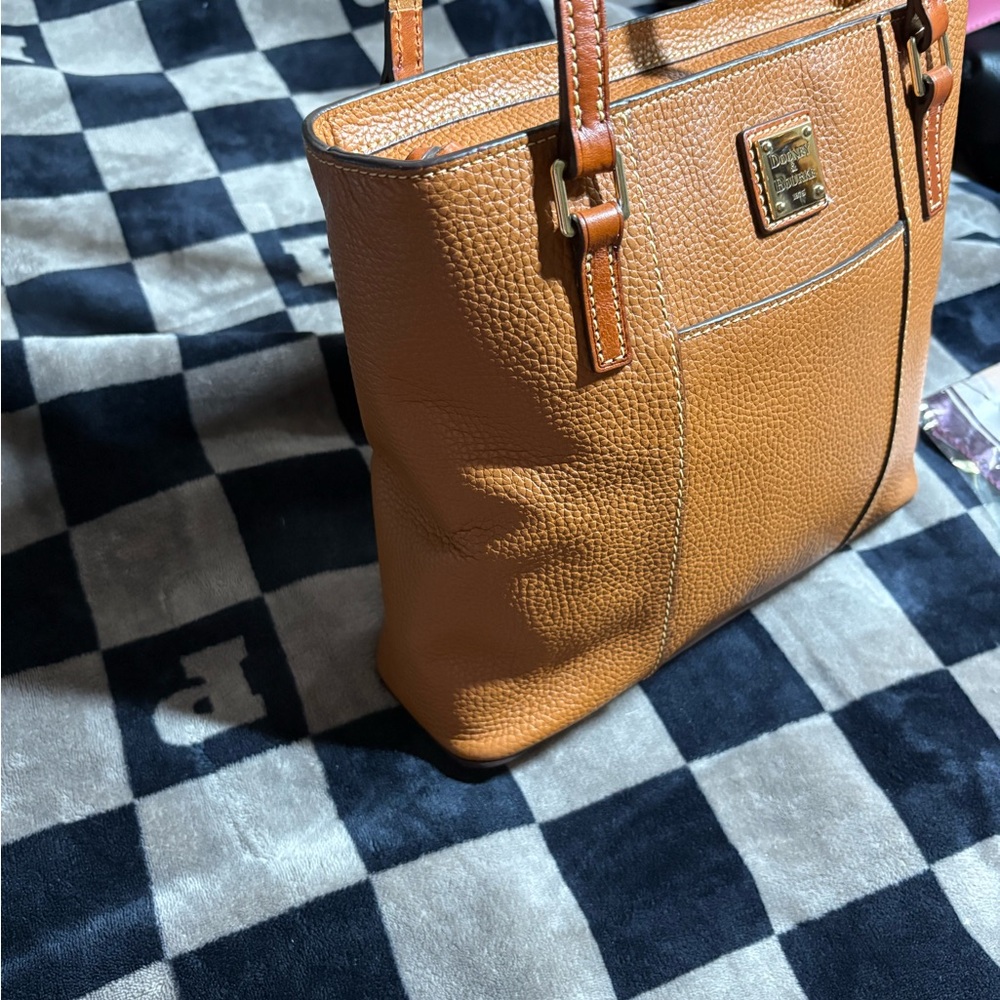 Dooney & Bourke Caramel Leather Tote - Picture 5 of 13